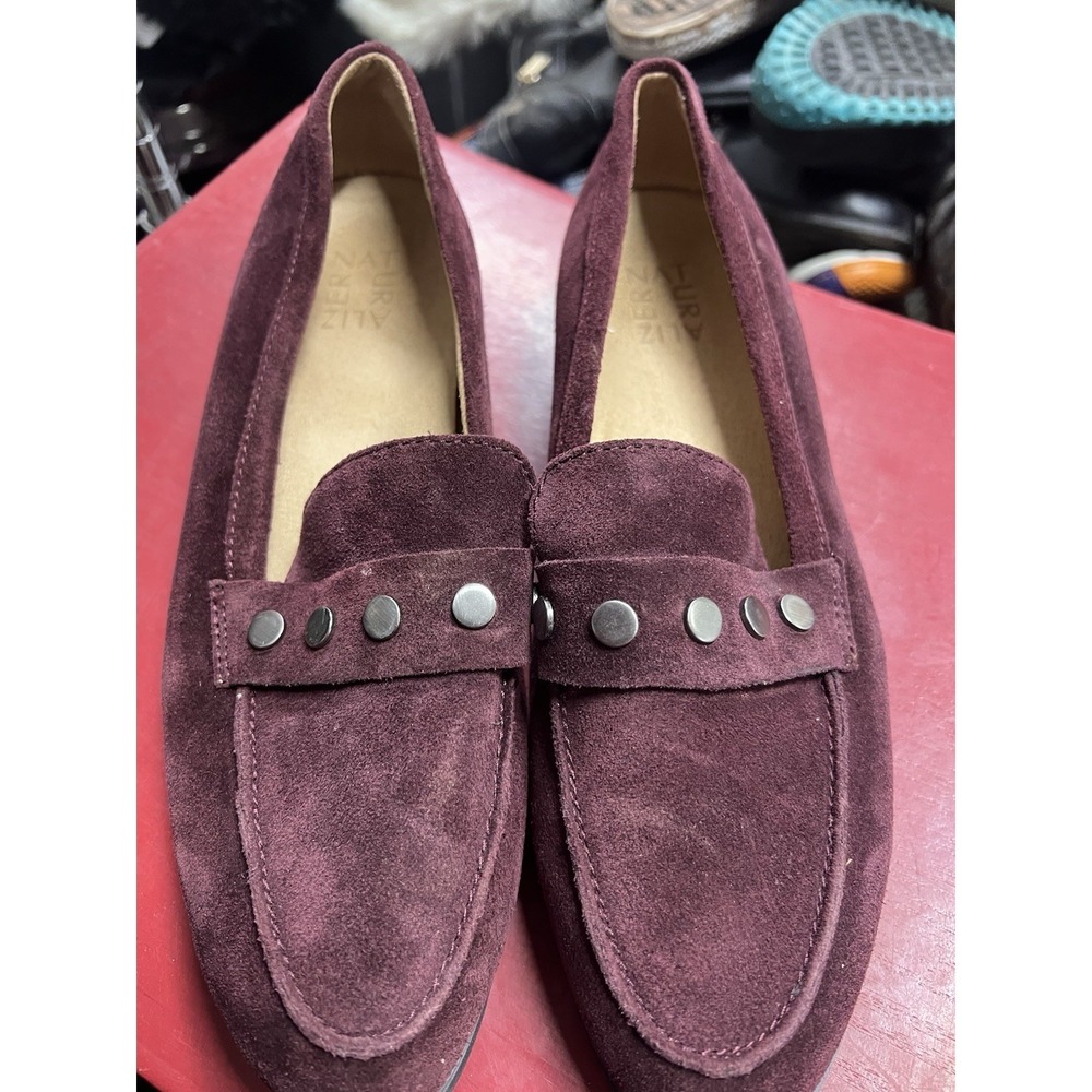 Naturalizer Shoes Women's Size 9.5 M Burgundy‎ Gala Suede Loafer Slip-on